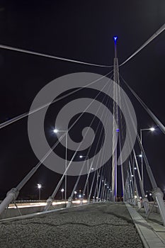 Part of construction of Ada bridge at Night