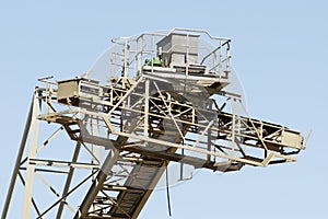 Part of a conveyor belt of a sand extraction installation