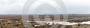 Part of the delta of river Evros, Greece, panoramic view