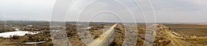 Part of the delta of river Evros, Greece, panoramic view