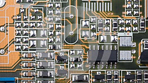 Part of electrical board with contacts