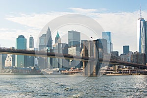 Part of famous Brooklyn bridge