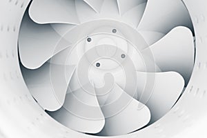 Part of fan blades of modern ventilation system