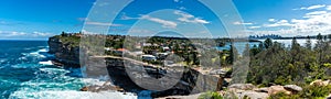 A part of Federation Cliff walk Watsons Bay with stunning views on high sandstone cliffs, Australia