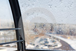 Part of frame window with landscape