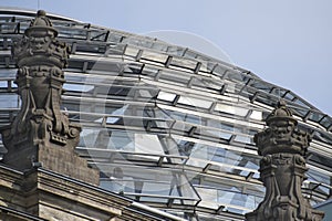 Part of the glass dome of the Reichstag building german goverme