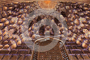 Part of golden ceiling in Guri Amir