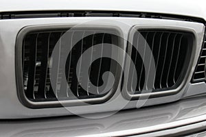 Part of the gray car