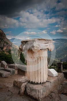 Part of Greek marble pillar