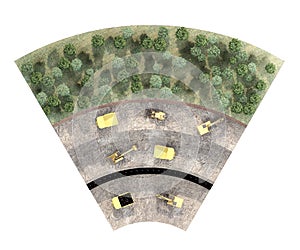 part of ground cut of coal mining equipment