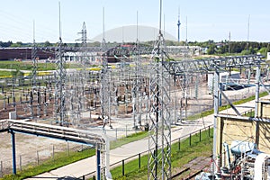 Part of high-voltage substation