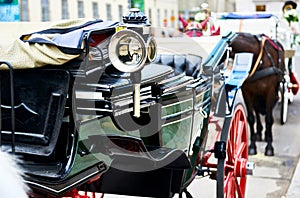 Part of a horse-drawn carriage. Vienna, Austria