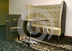 Part of hotel hall interior