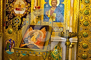 Part of iconostasis in Curtea de Arges, Romania