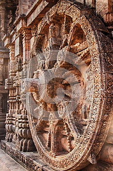 A part of Konark Sun temple & x28;architecture arts& x29;