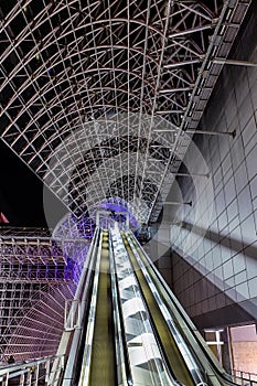 Part of Kyoto Central Railway Station with Elevator in Japan