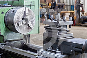 Part of lathe grinding machine in factory