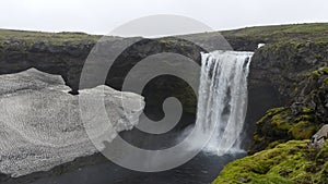 Part of the Laugavegur trek, small waterfall, one in the thousandss