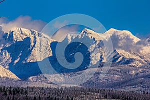 Part Of The Livingston Range In Glacier National Park