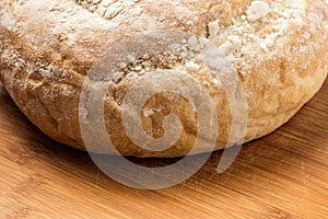 Part of loaf of white bread