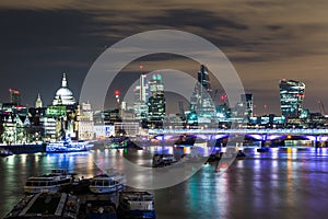 Part of the London Skyline at Night