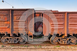 Part of a long freight train