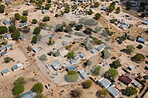 A part of Maun Botswana shot from a plane