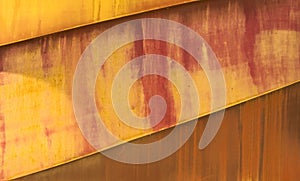 Part of the metal structure, covered with decorative rust