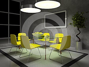 Part of the modern drawing room