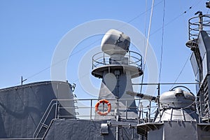 A part of the modern military navy ship.
