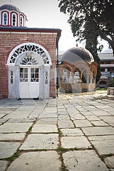 part of a monastery on Mount Athos, Greece