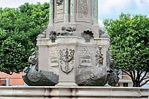 Part of the Monument Abertura dos Portos -  opening to the Harbours of Brazil in Manaus on River Amazon