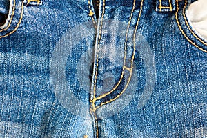 Part of nice blue jeans