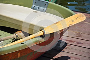 Part of a oar and boat