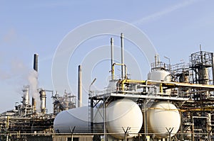 Part of a oil and chemical refinery