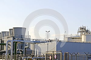 Part of a oil and chemical refinery