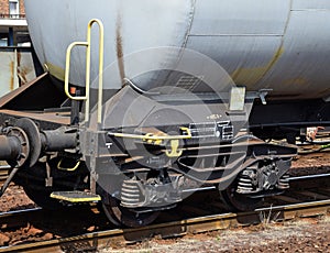 Part of the oil transporter railway carriage