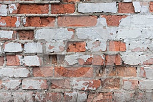 Part of the old bricking from a red brick