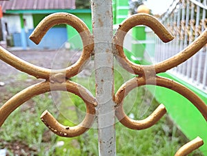 Part of an old iron fencing