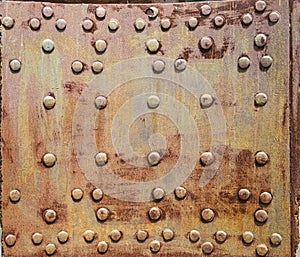 Part of the old metal structure, covered with rust