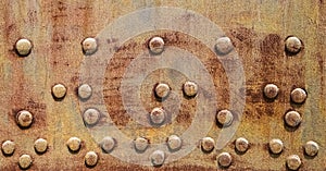 Part of the old metal structure, covered with rust