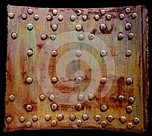 Part of the old metal structure, covered with rust