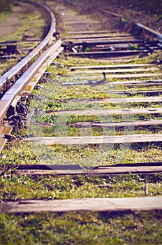 Part of the old railway line on a sunny day.