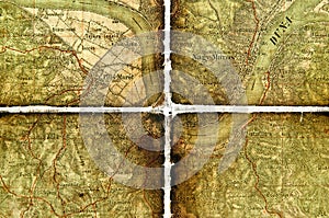 Part of an old tourist map.