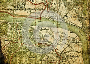 Part of an old tourist map.