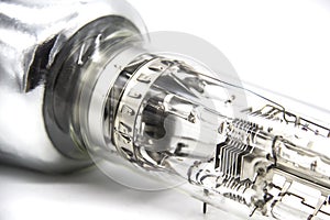 A part of oscilloscope tube is intended for registration of electrical processes of visual observations in various radio