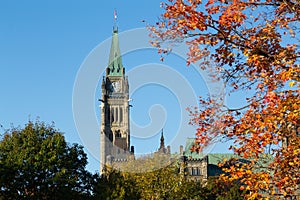 Part of the Ottawa Parliament Buildings