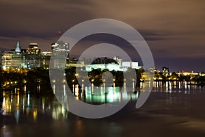 Part of the Ottawa Skyline at Night