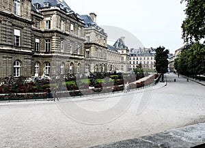 Part of Palace of Versailles with garden