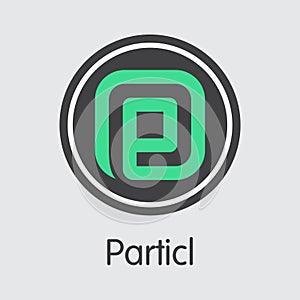 PART - Particl. The Icon of Virtual Momey or Market Emblem.